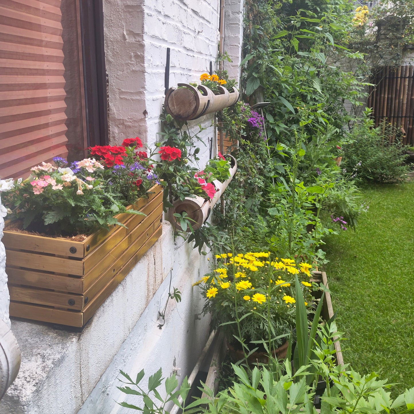 Balkonkasten zur Fensterbankdekoration.