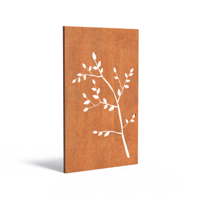 Sichtschutz Paneel aus Cortenstahl - Naturmotive