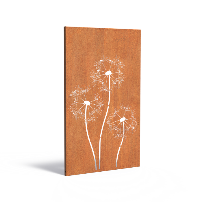 Sichtschutz Paneel aus Cortenstahl - Naturmotive