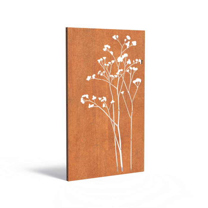 Sichtschutz Paneel aus Cortenstahl - Naturmotive