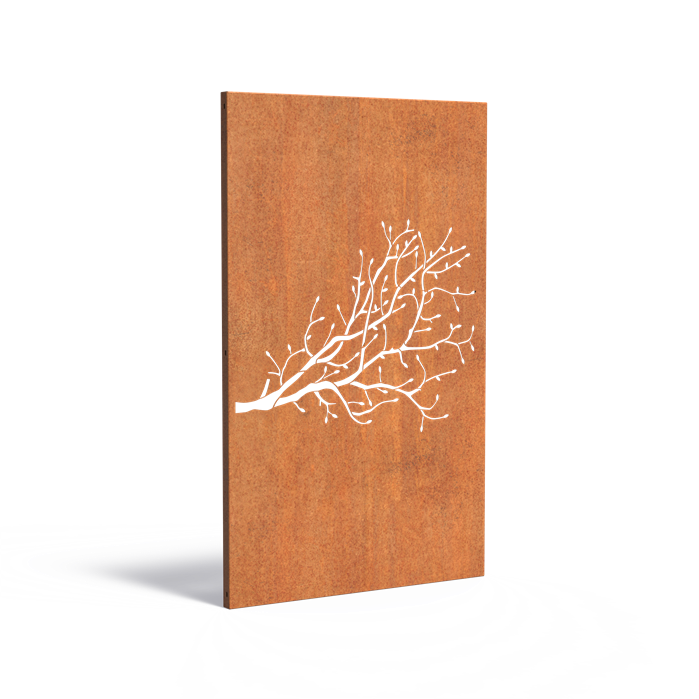 Sichtschutz Paneel aus Cortenstahl - Naturmotive
