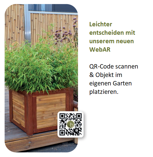 QR-Code zur Produktsimulation im eigenen Garten (WebAR)