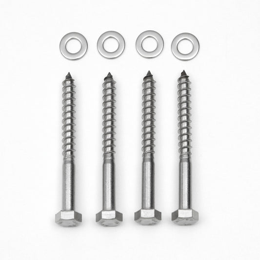 Montageset zur Befestigung der Pfosten mit Bodenankerplatte fürHolz als Untergrund