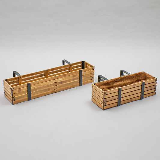 Coffre de balcon en lamelles de bambou