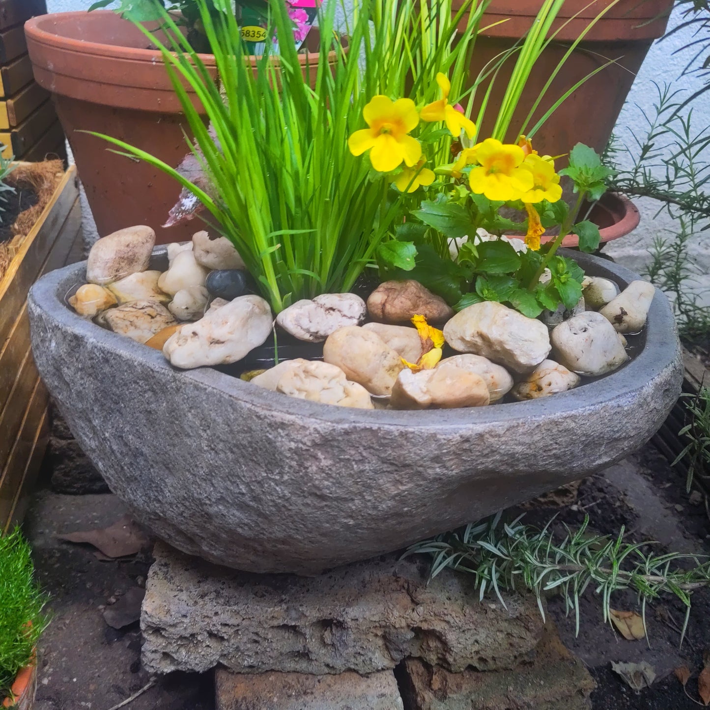 Bol en pierre de rivière 